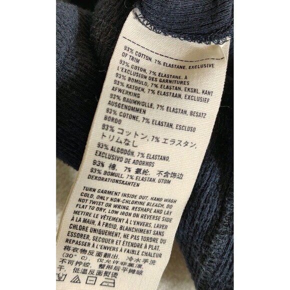 Abercrombie & Fitch S Cute Stretch Navy Ribbed Ruffle Tank Top Y2K Preppy Cami - Picture 7 of 9